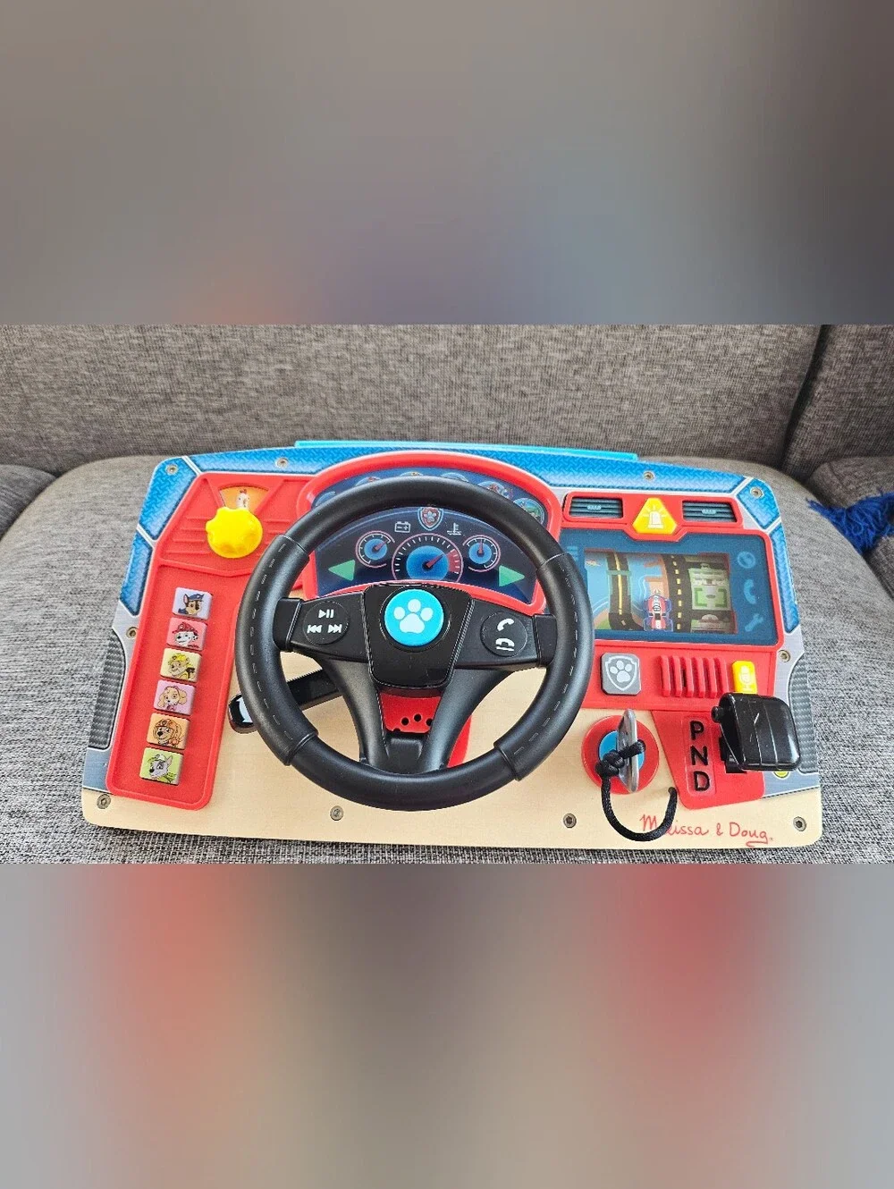Melissa & Doug Blue and Black Kids Toy Steering Wheel Activity Center